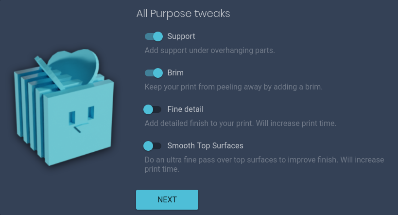 The All Purpose preset has four tweaks